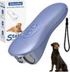 SilentPal green anti bark device in hand