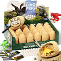 Uregoio 24 Dinosaur Eggs Excavation Dig Kit front view showing product packaging and individual clay eggs