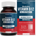 Triquetra Health BioActive Vitamin B12 5000mcg front view bottle showing premium vegan capsules
