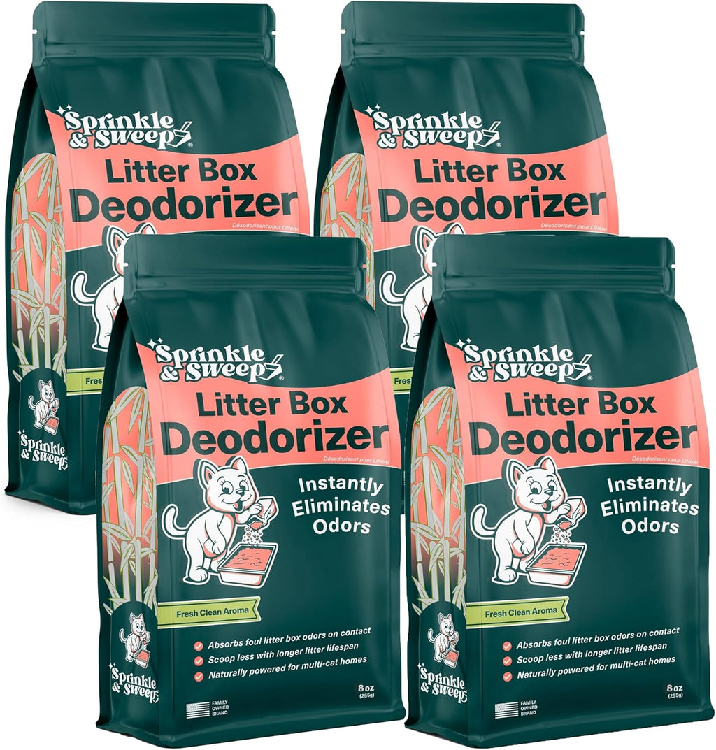 Sprinkle & Sweep: Litter Box Deodorizer - 8oz Bag - Cat & Kitten Home Odor Neutralizer, Ultra-Absorbent Formula, Non-Toxic & Safe, Pet Smell Control - Image 10