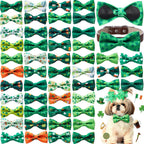 Hillban 50 Pcs Dog Collar Bow Ties, Adjustable Pet Bow Accessories with Elastic Bands, Grooming, Photo Props & Costume Decorations for Small to Medium Dogs - Image 9
