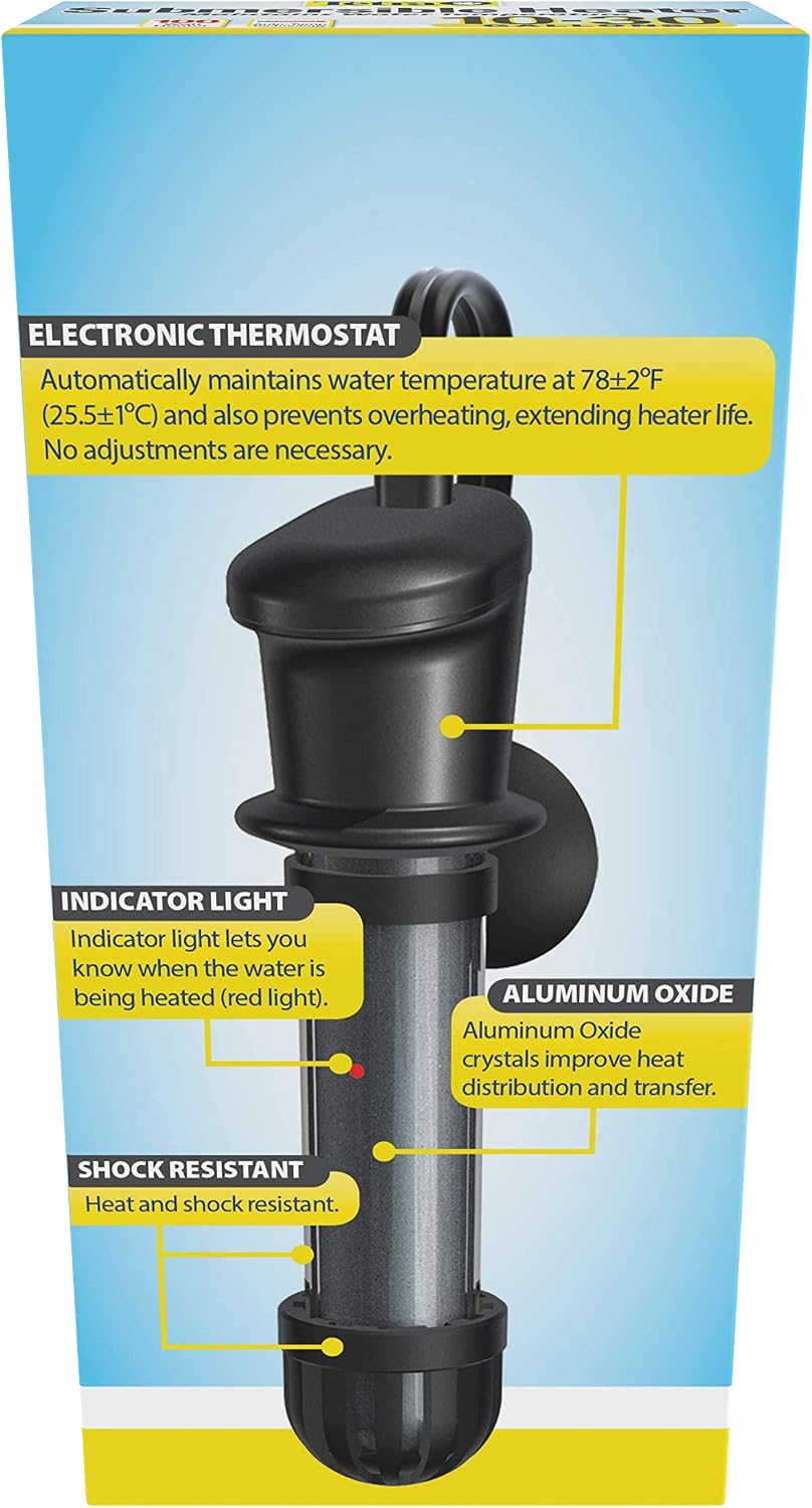 Tetra aquarium heater showing indicator light feature