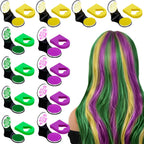 Msdada 12 piece Mardi Gras temporary hair chalk set front packaging