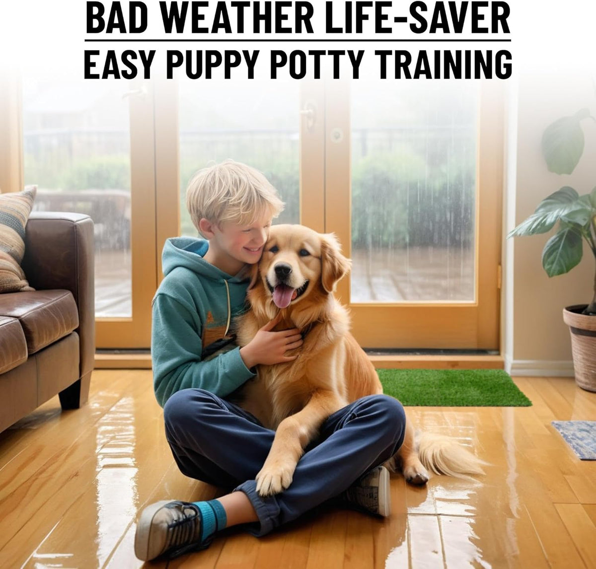 Two piece design of Ottomanson puppy pee pad system