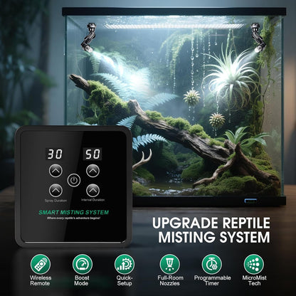 Fmatoz automatic terrarium mister with dual nozzles