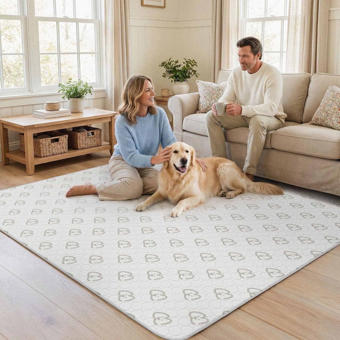 Close up of absorbent cotton surface on FXW dog mat