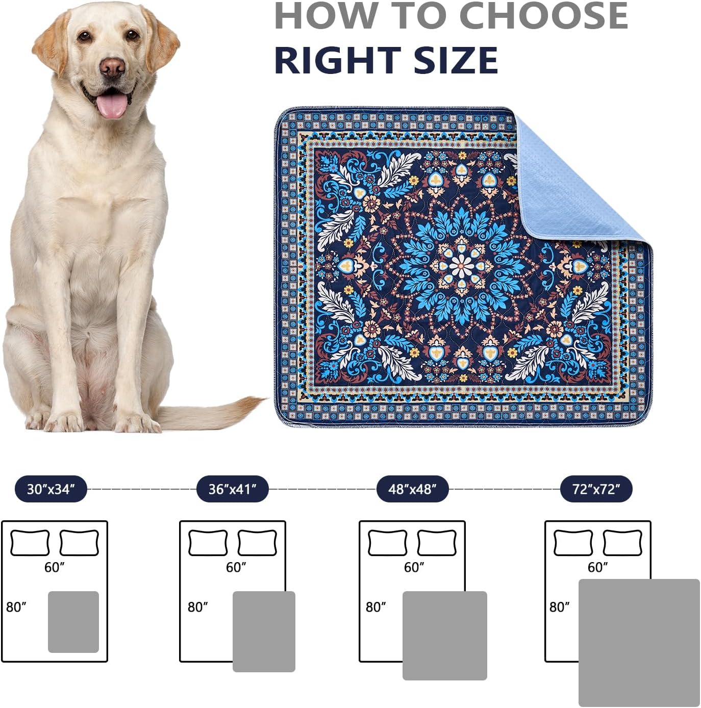 Two pack set of Qeils absorbent dog training pads