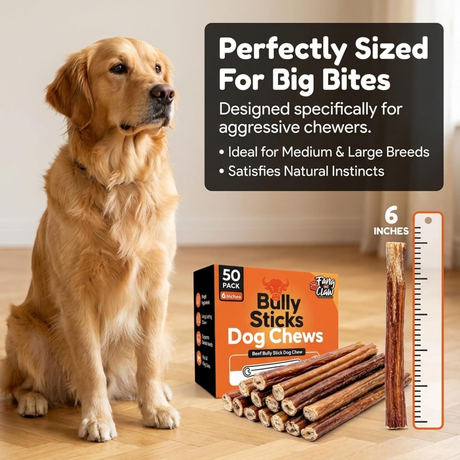 Authentic imported USA pet treats box showing product details and feeding guidelines.