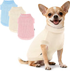 3 Pack Dog Shirt for Small Supplies Functional Waffle Dog Clothes Warm Soft Sweatshirt Outfit for Dogs Cats Pet Apparel - Image 9