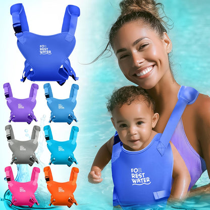 For Rest Water premium neoprene ergonomic baby carrier front view in darkblue color