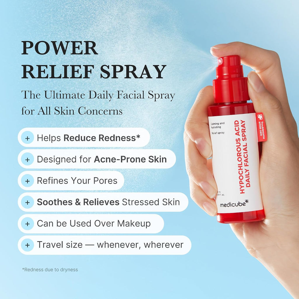 Medicube Hypochlorous Acid Power Soothing Spray ingredient label detail
