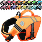 VIVAGLORY Sports Style Dog Life Vest, Dog Life Jacket for Swimming & Boating, Ripstop & Buoyancy for Puppy Doggy, Lifejacket with Handle, M, Blue - Image 14