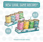Weruva Kitchen Cuties wet cat food packaging side angle display