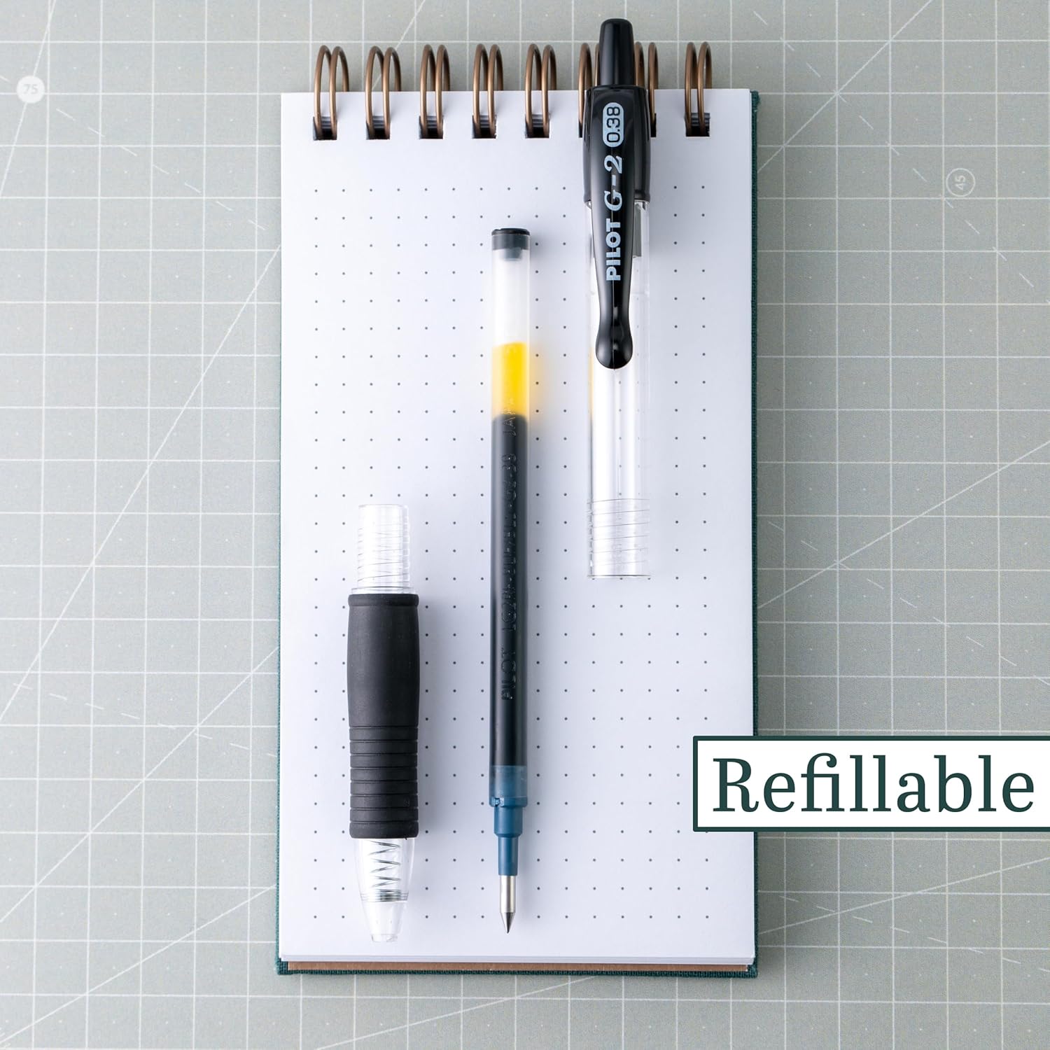 Pilot G2 Premium Refillable and Retractable Rolling Ball Gel Pens, Ultra Fine Point, Gel Ink Pens, 0.38mm, Black Ink, 12-Pack - Image 3