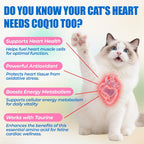 Heart shaped chicken flavored cat treats for cardiovascular support