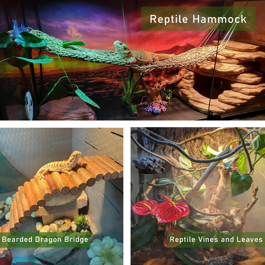 TankMatDecor bendable wooden bridge for reptiles
