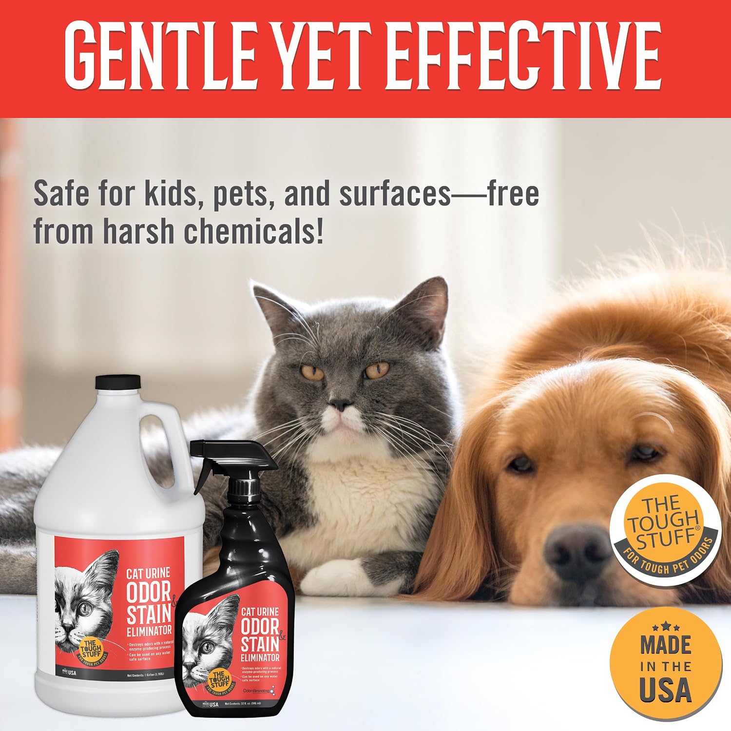 Eco friendly pet urine eliminator liquid for furniture and hardwood