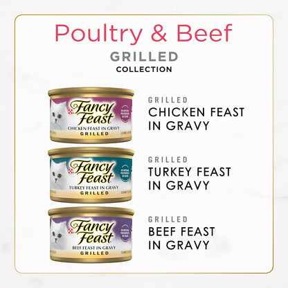 Purina Fancy Feast Grilled Wet Cat Food Texture In Gravy