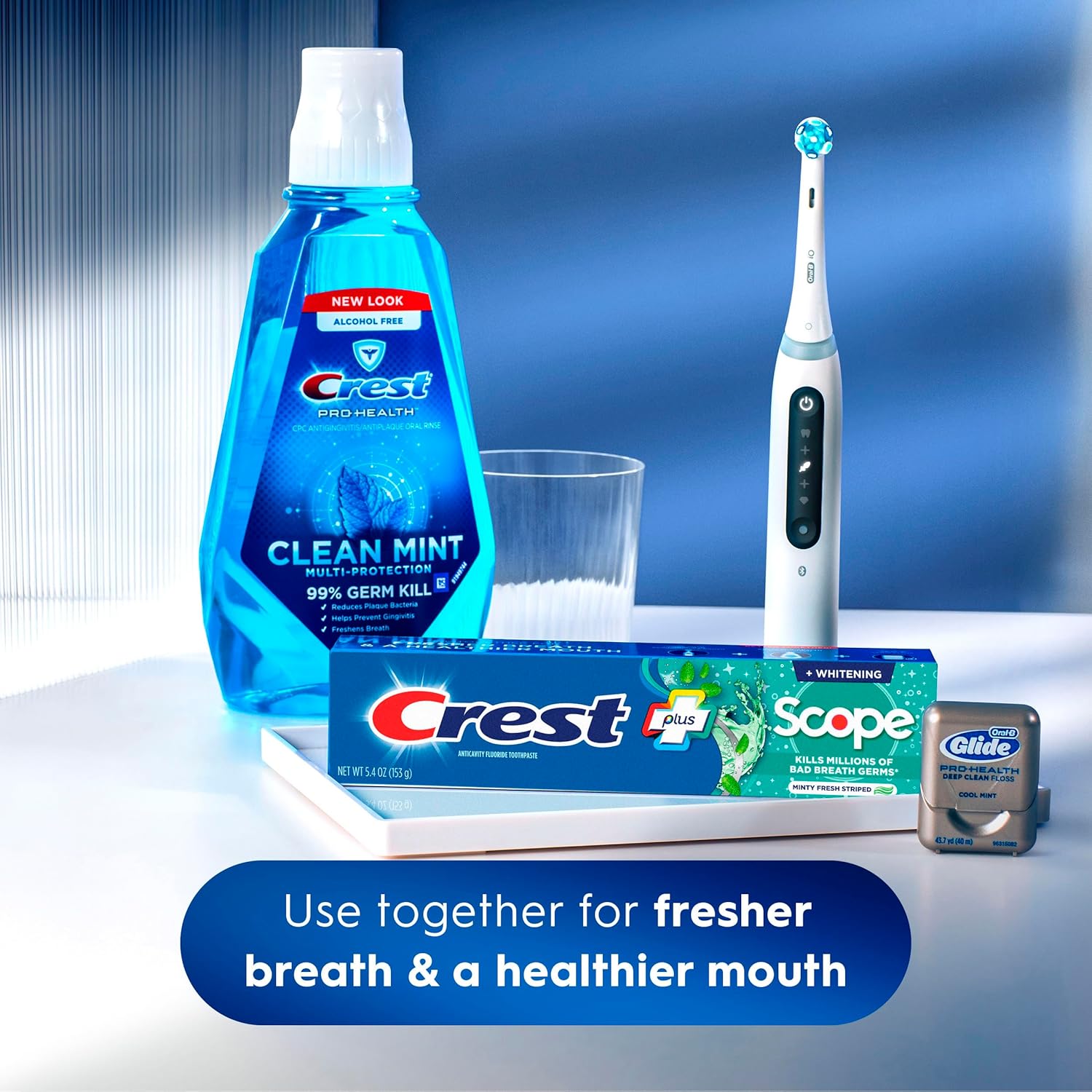 Crest + Scope Whitening Toothpaste - Pack of 3, 5.4 Oz Tubes - Anticavity Fluoride Toothpaste, Fresh Breath, Kills Germs - Tartar Protection, Enamel Protection - Minty Fresh Flavor - Image 4