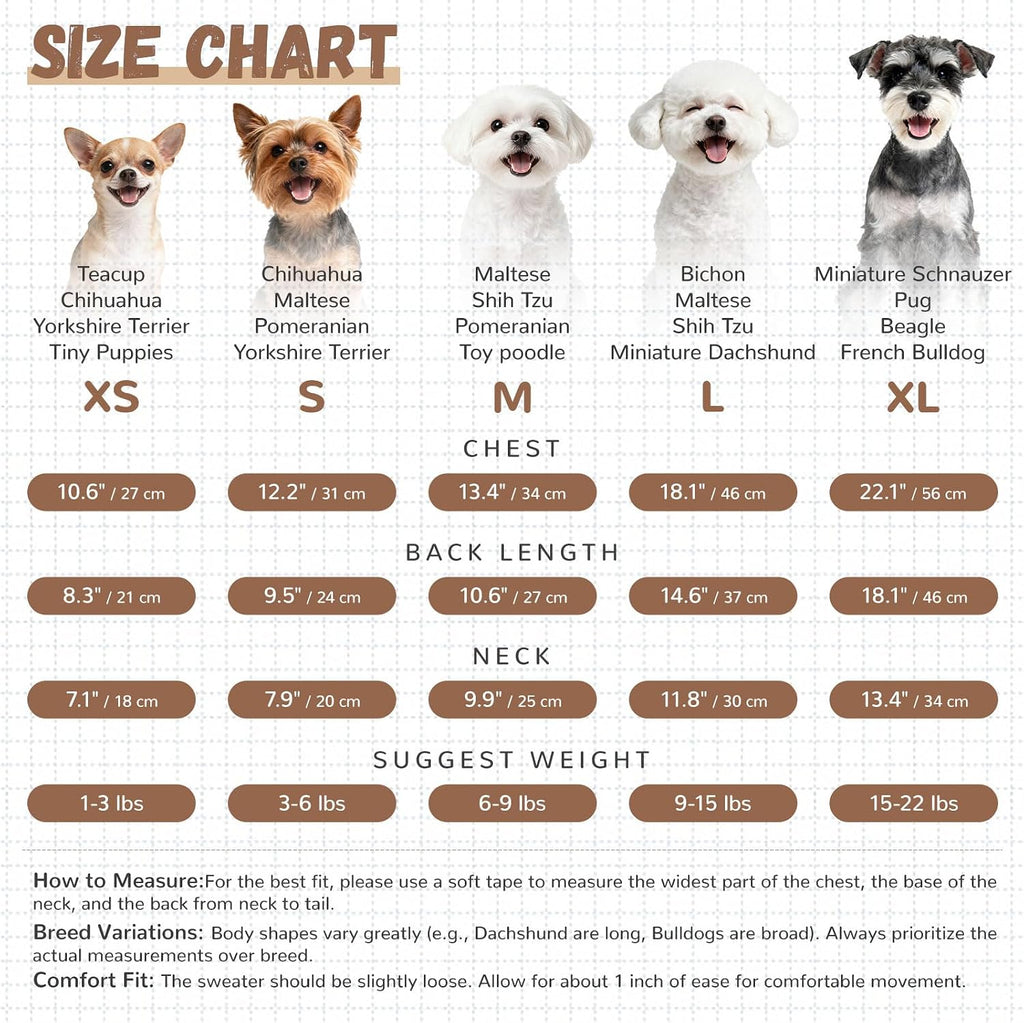 ABRRLO authentic imported warm winter apparel for small boy girl puppies