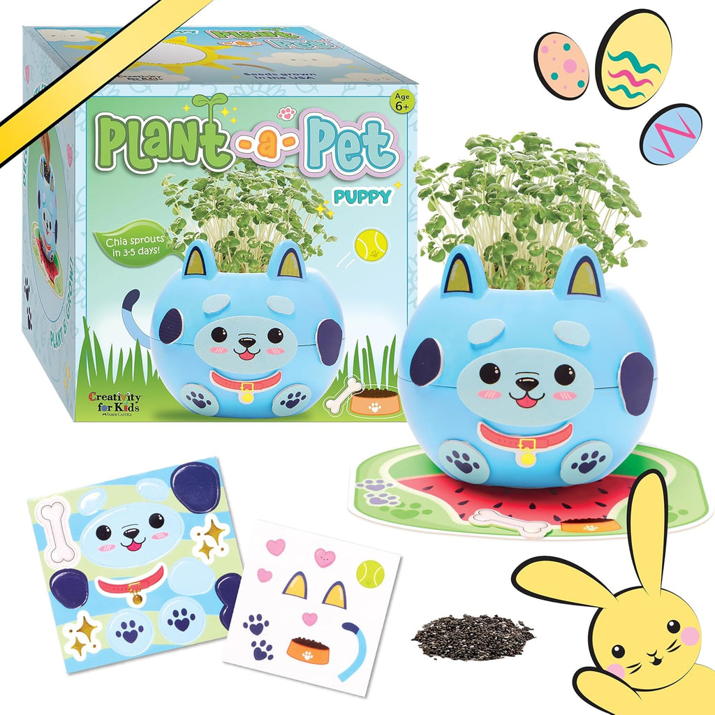 Creativity for Kids Plant-A-Pet: Puppy Toys for Girls - Mini Gifts and Easter Basket Stuffers for Girls, Arts and Crafts for Kids, DIY Activity Set (Ages 6+) - Image 1