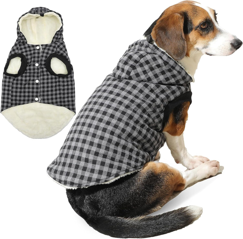 Vecomfy Fleece Lining Extra Warm Dog Hoodie in Winter,Small Dog Jacket Puppy Coats with Hooded,Red S - Image 11
