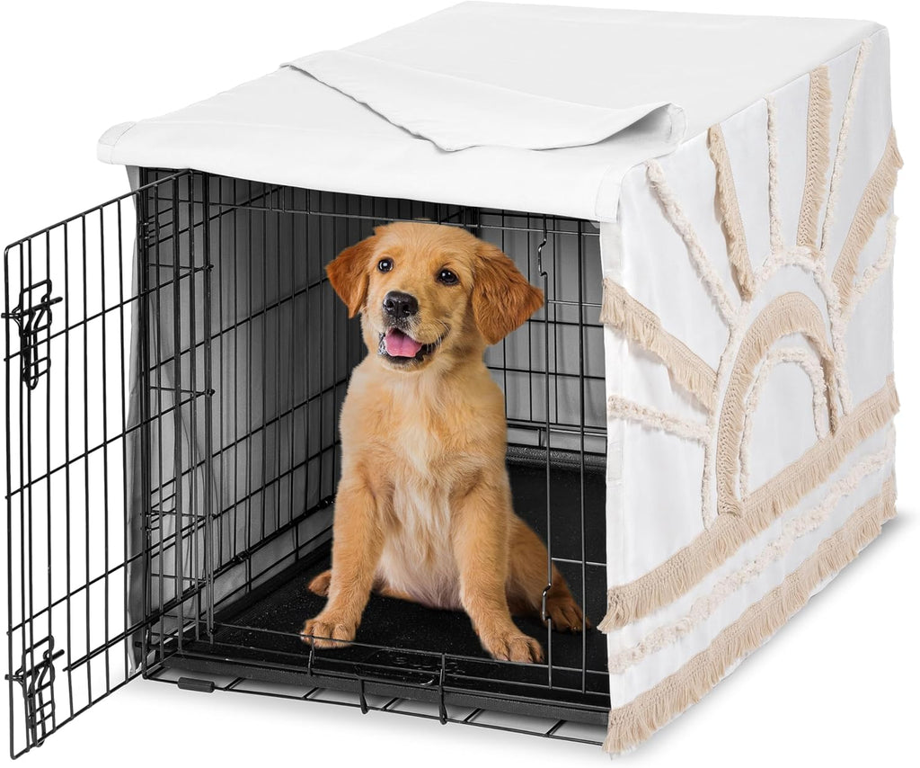 Sweet Jojo Designs 36in. Medium Dog Crate Cover (Grey and Beige Striped) Pet Cage, Kennel Covers (Taupe, Modern, Bold, Classic, Stripes, Contemporary, Minimalist, Geometric Lines) - Image 15