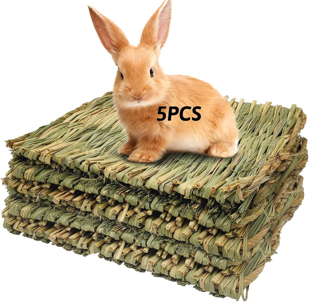 Hamiledyi Grass Mat Woven Bed Mat for Small Animal Bunny Bedding Nest Chew Toy Bed Play Toy for Guinea Pig Parrot Rabbit Hamster Rat(Pack of 3) - Image 13