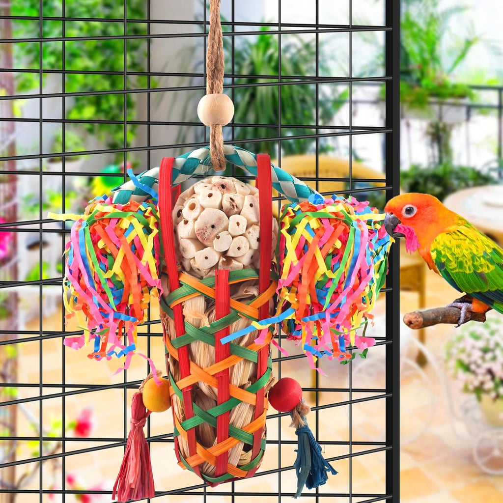 KATUMO foraging bird toy showing metal hanging hook