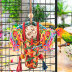 KATUMO foraging bird toy showing metal hanging hook