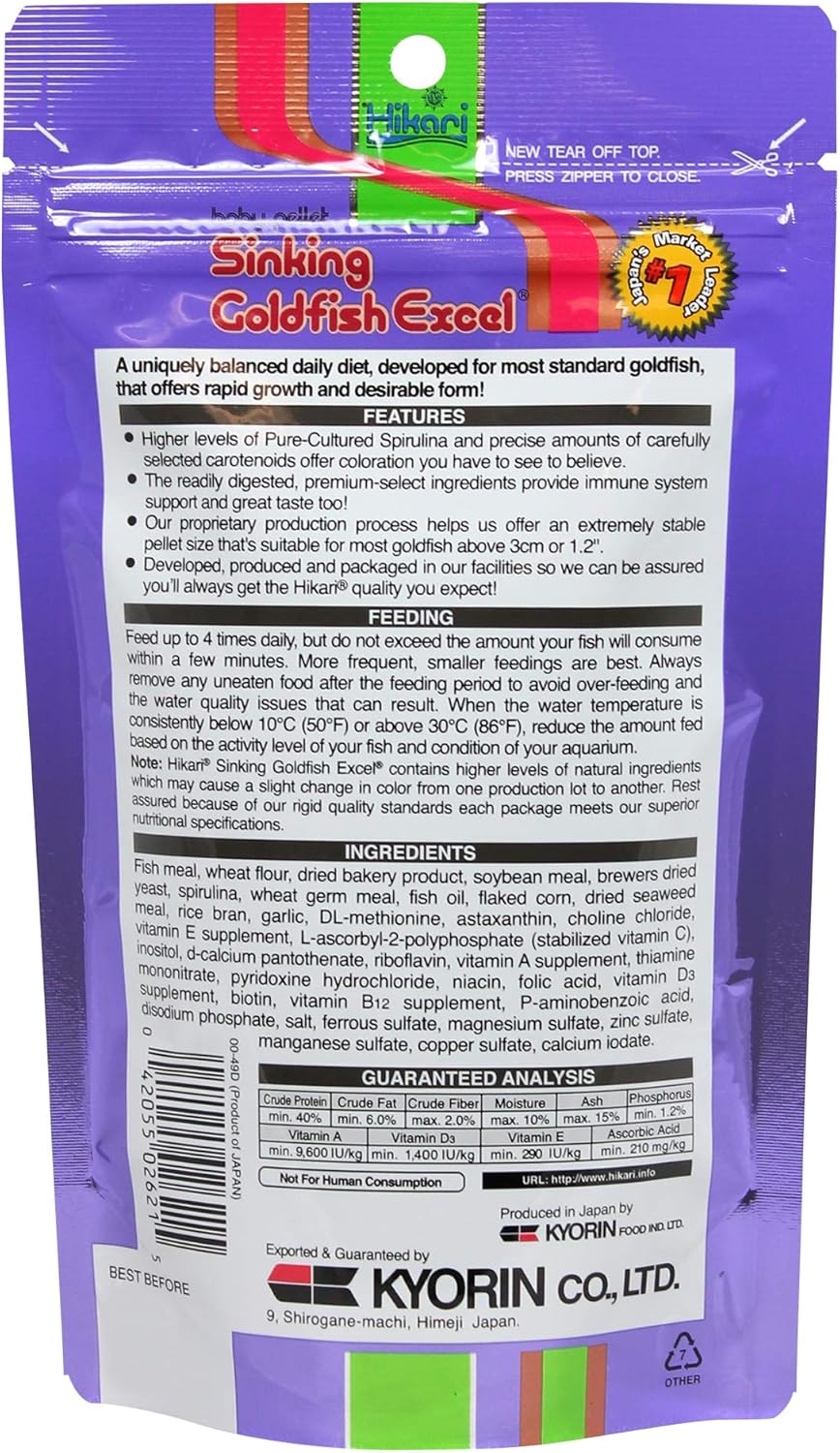 Authentic USA imported Hikari fish food packaging