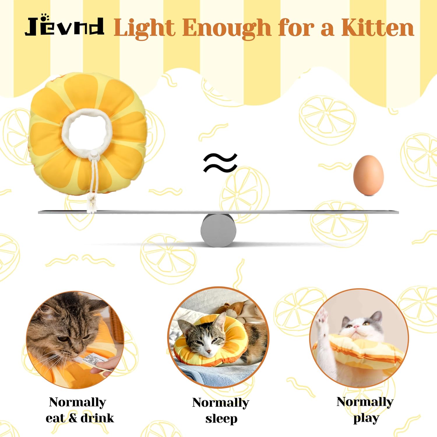 Jevnd extra small donut e-collar showing water resistant fabric detail