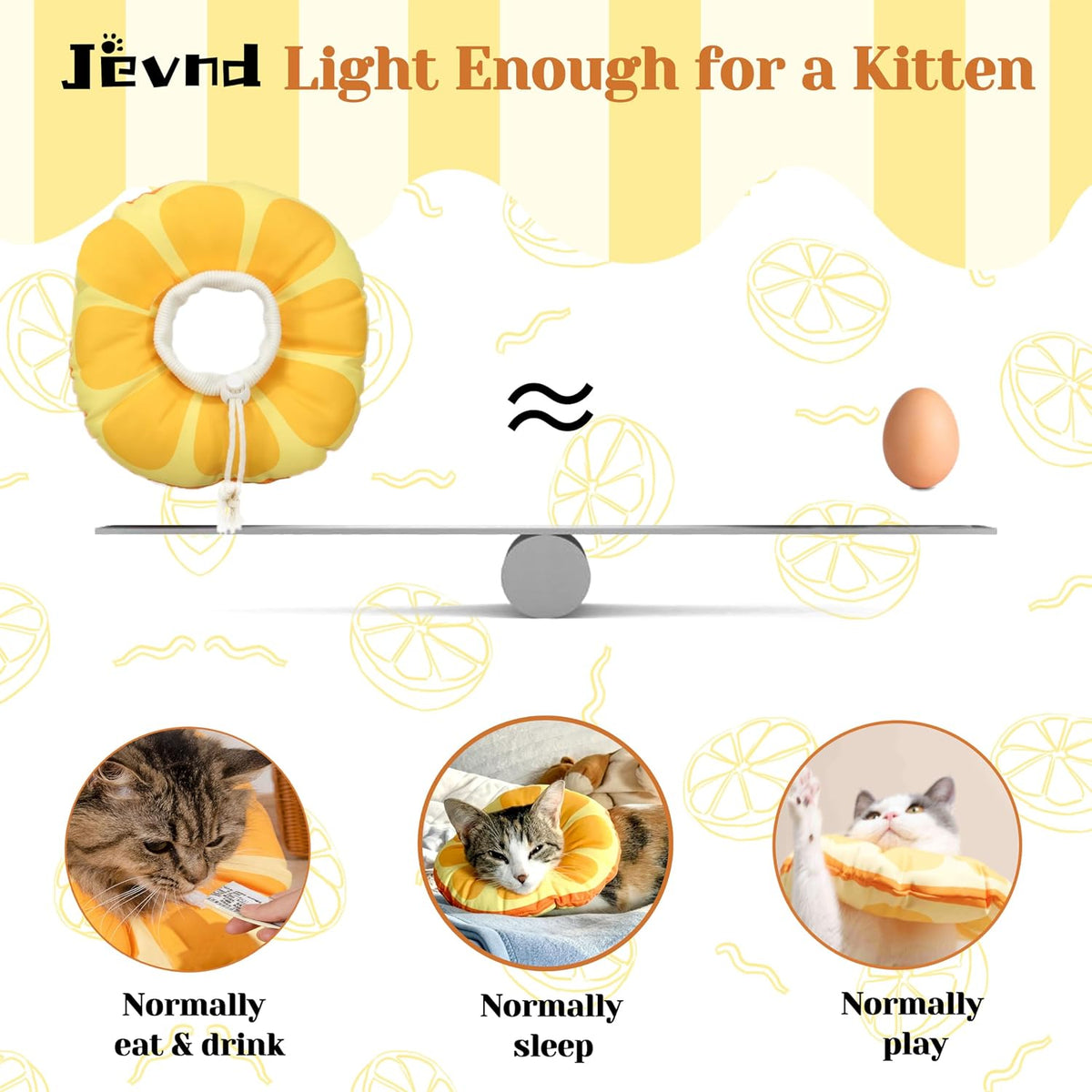 Jevnd extra small donut e-collar showing water resistant fabric detail