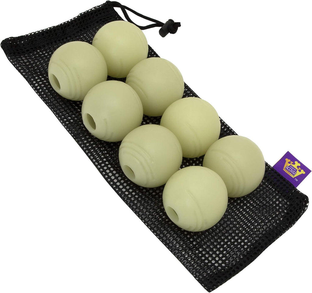 Dog playing with Chew King glowing fetch ball set