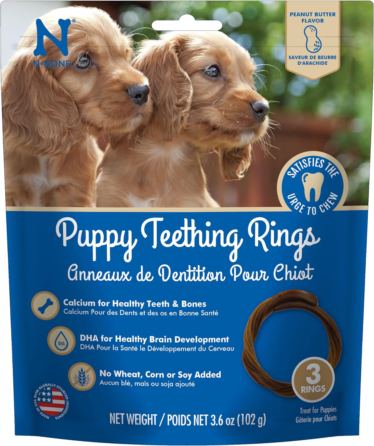 N-Bone Puppy Teething Ring Chicken Flavor (1 Pack Of 6 Rings) (113048) - Image 13
