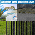Silver reflective dog cage top canopy blocking sunlight for pet safety