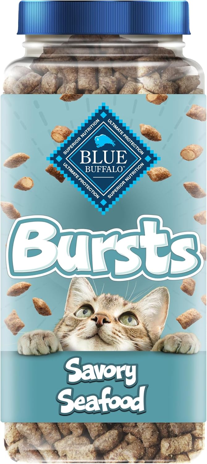 Blue Buffalo Bursts Paw-Lickin' Chicken Crunchy & Creamy Cat Treats, Great for Training, Made with Real Chicken Natural Cat Treats Enhanced with Vitamins, Minerals & Other Nutrients, Tub 12 oz. - Image 13