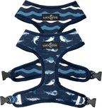 Lucy & Co. Reversible Dog Harness - Water-Repellent Neoprene, Dual-Print Design, Easy Swap Style, Adjustable Comfort Fit - Cheery Cherries Reversible Harness - Large - Image 14