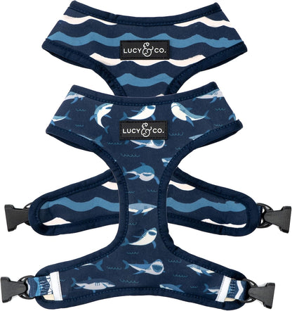 Lucy & Co. Reversible Dog Harness - Water-Repellent Neoprene, Dual-Print Design, Easy Swap Style, Adjustable Comfort Fit - Cheery Cherries Reversible Harness - Large - Image 14