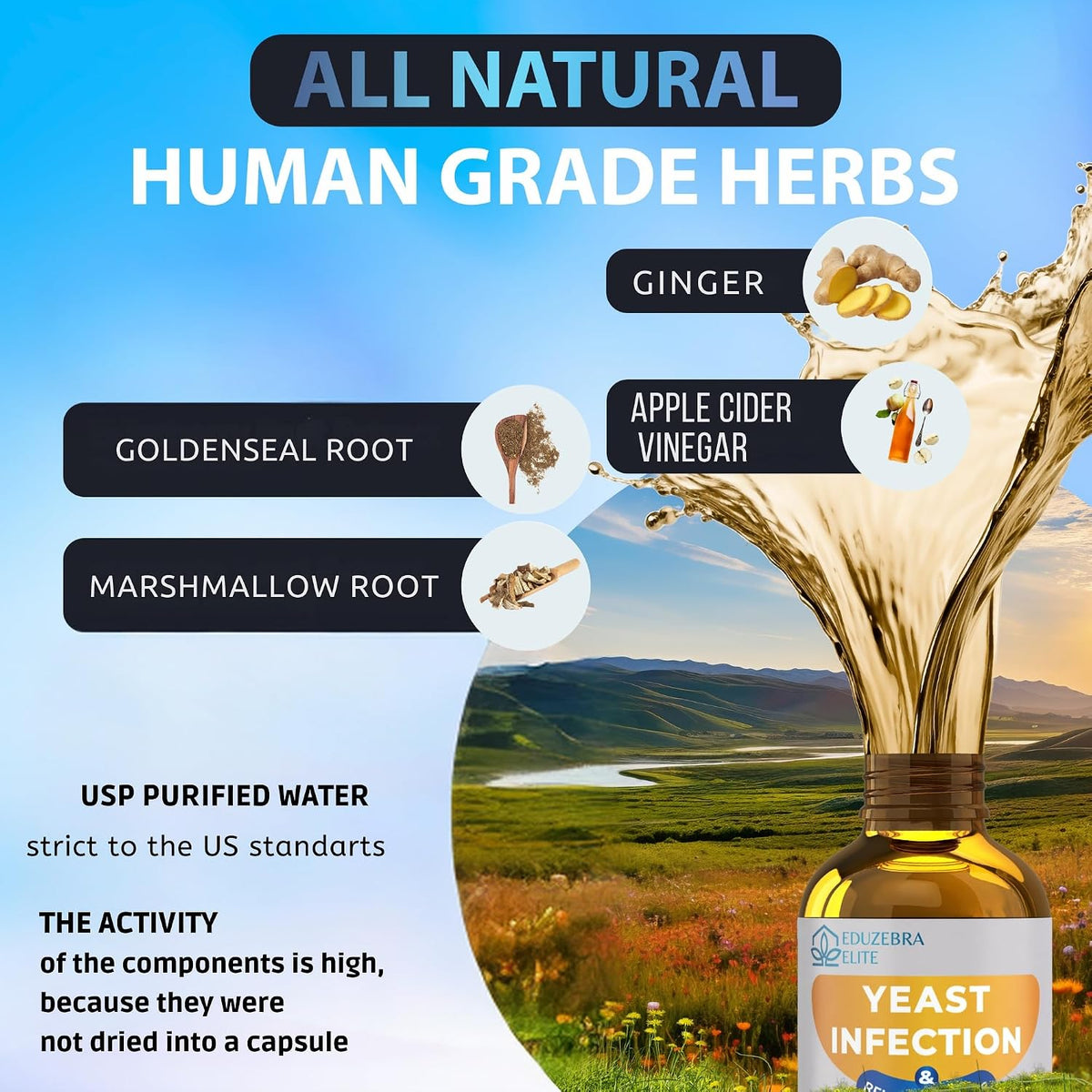 USA imported liquid yeast treatment for all dog breeds and sizes
