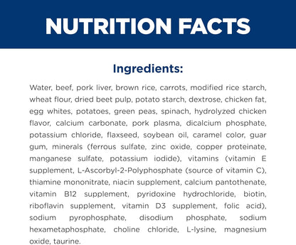 High protein Hill's Science Diet wet dog food ingredients list view