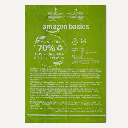 Close up of seventy percent recycled plastic dog waste roll