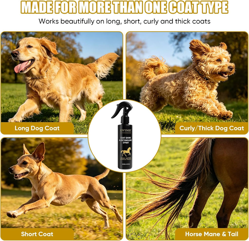 Jovynex professional mat remover for long haired dogs back panel details