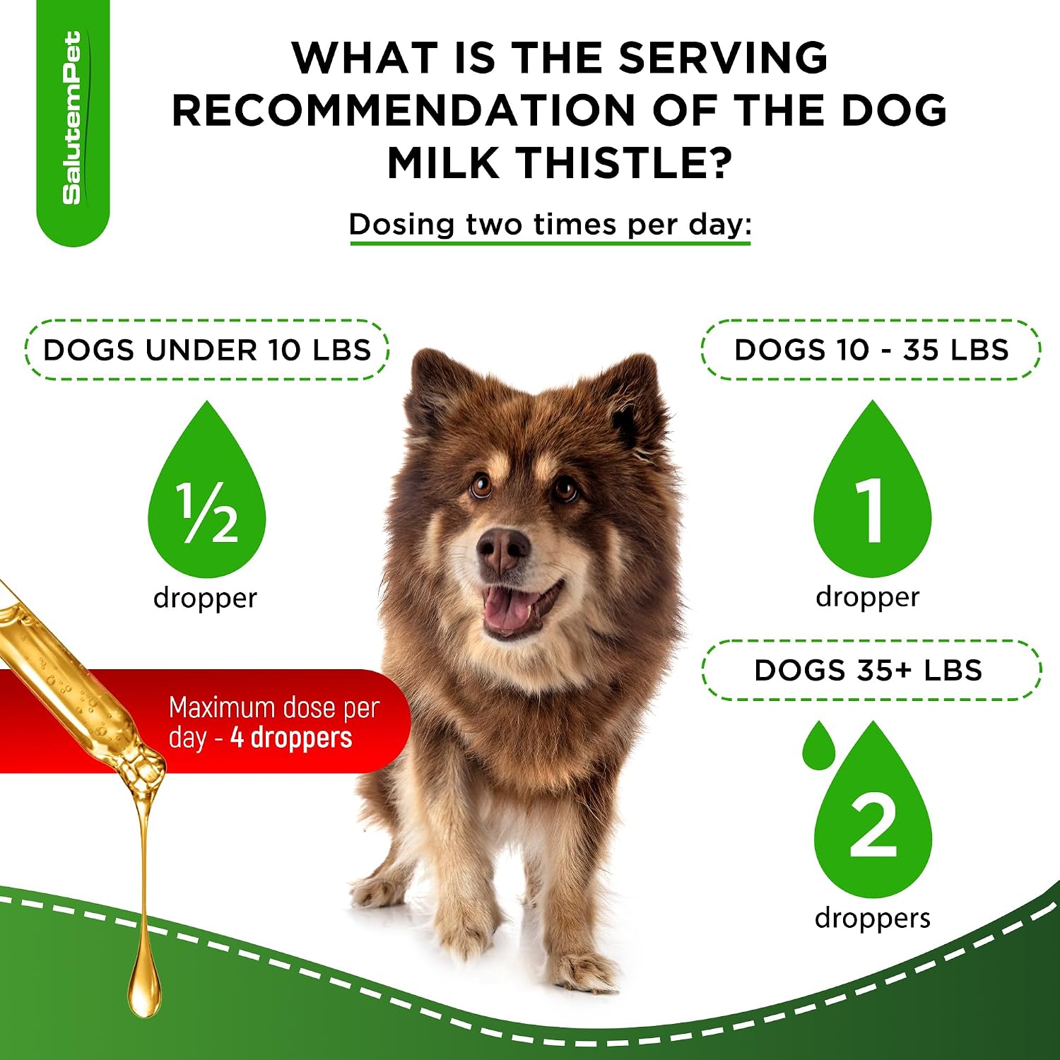 USA imported milk thistle liquid drops for senior dog organ support.