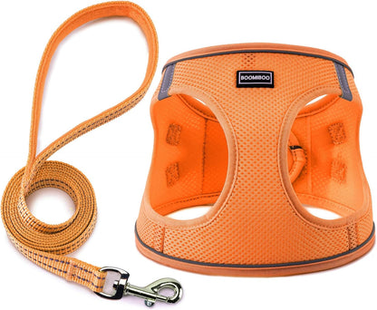 BOOMIBOO Dog Harness with Leash Set, No Pull Adjustable Reflective Step-in Puppy Pet Vest Harnesses for Small Medium Large Dogs and Cats,Pink XS - Image 9