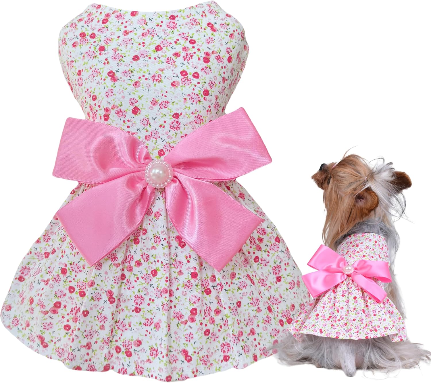 4th of July Dog Dress, Patriotic Puppy Outfit for Small Dogs, Red White Blue Star Print Pet Clothes, Soft Polyester Dog Tutu Dress for Independence Day Party,S - Image 12