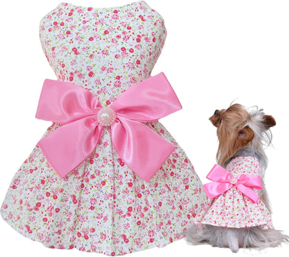 4th of July Dog Dress, Patriotic Puppy Outfit for Small Dogs, Red White Blue Star Print Pet Clothes, Soft Polyester Dog Tutu Dress for Independence Day Party,S - Image 12
