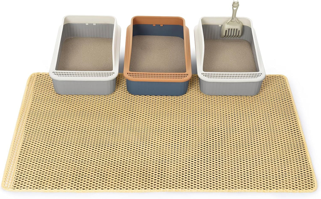 GRELY Cat Litter Mat,XL47''X 28'' Extra Large Litter Trapping Mat,Kitty Litter Box Mat,Double Layer Cats Rug for Pet, Litterbox Mats for Floor,Waterproof Urine Proof,Non-Slip - Image 12