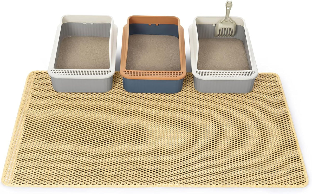GRELY Cat Litter Mat,XL47''X 28'' Extra Large Litter Trapping Mat,Kitty Litter Box Mat,Double Layer Cats Rug for Pet, Litterbox Mats for Floor,Waterproof Urine Proof,Non-Slip - Image 12