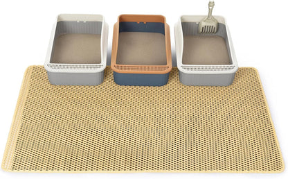 GRELY Cat Litter Mat,XL47''X 28'' Extra Large Litter Trapping Mat,Kitty Litter Box Mat,Double Layer Cats Rug for Pet, Litterbox Mats for Floor,Waterproof Urine Proof,Non-Slip - Image 12